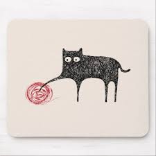 Decorate it with your favorite image or choose from thousands of designs that look great and protect your mouse from scratches and. Sweet Scribble Cat Playing With Ball Of Yarn Mouse Pad Cute Cat Illustration Cat Playing Cat Illustration