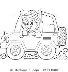 Jeep black and white clipart. Jeep Clipart 1244586 Illustration By Visekart