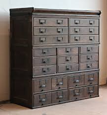 Antique Wooden 23 Drawer Storage Cabinet Home Lilys Design Ideas Wooden Storage Cabinet Rustic Storage Cabinets Wood Storage Cabinets