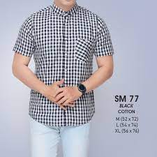 Cek harga kemeja kotak kotak pria lengan panjang suede tidak perlu. Jual Kemeja Pria Cowok Lengan Pendek Motif Kotak Kotak Hitam Putih Slimfit Di Lapak Mini Store Ziop Bukalapak