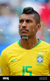 Samara, Russie. 07 juillet, 2018. Sofyan Amrabat du Maroc et Neymar da  Silva Santos Junior du Brésil pendant le jeu entre le Brésil et le Mexique  valable pour les octaves de la