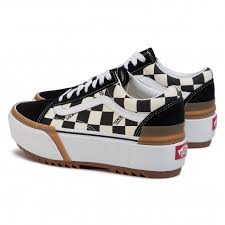 Shop the coolest in classic looks with vans old skool. Turnschuhe Vans Old Skool Stacked Vn0a4u15vlv1 Checkerboard Multi True Turnschuhe Halbschuhe Damenschuhe Eschuhe De