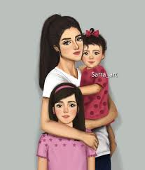 819 Likes 53 Comments Sara Ahmed Sarra Art On Instagram بناتي حلو أيامي وسعادتي اجتمعت بكم ميي Pintura Mae E Filho Mae E Filha Desenho Imagem De Mae
