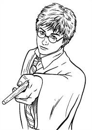 Get your crayons and print this fantasy medieval picture so you can get coloring! Harry Potter Pointing His Magic Wand Coloring Page Netart Harry Potter Coloring Pages Harry Potter Printables Harry Potter Colors