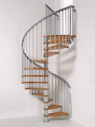 Nice1 Staircase Kit From Arke Inc In Grey With Natural Wood Treads An Iconic Selection Of Indoor And Ou Diy Staircase Spiral Staircase Kits Staircase Kits