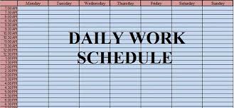 You will be able to allocate staff to a job number and make them available again after the job is completed and check the status of all of your staff at any time. Download Daily Work Schedule Excel Template Exceldatapro