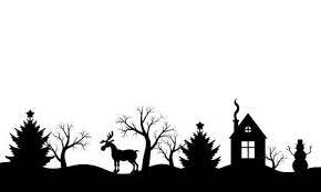 Check out our silhouette scene selection for the very best in unique or custom, handmade pieces from our shops. Illustrations Of Christmas Silhouette Winter Landscape Silhouette Christmas Christmas Landscape Christmas Tree Silhouette