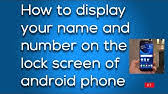 Vivo nickname animasi lockscreen : How To Add Your Name Mobile Number On Lock Screen Display Owner Info Youtube