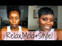 Relaxer Mold Style At Home Beginner Friendly Short Hair Tutorial Youtube Short Hair Tutorial Hair Tutorial Short Hair Styles