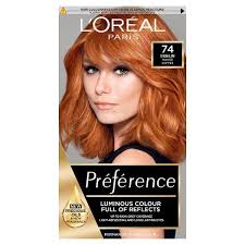 Preference Infinia P74 Mango Intense Copper Hair Dye Copper Hair Dye Light Copper Hair Loreal Preference Hair Color