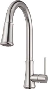 Use an allen wrench to remove the setscrew at the bottom of the handle. Pfister G529 Pf1s Pfirst Series Stainless Steel 1 Handle High Arc Kitchen Faucet Amazon Com