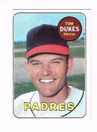 1969 TOPPS BASEBALL CARD # 223 TOM DUKES PADRES PITCHER