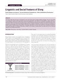 People who searched sehubungan dengan itu also searched. Pdf Linguistic And Social Features Of Slang
