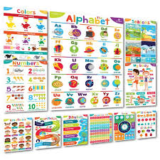 Related lessons and activities are provided on the back of every chart. Sproutbrite Educational Posters And Classroom Decorations For Preschool 11 Early Learning Charts For Pre K Kindergarten Daycares And Home School Walmart Com Walmart Com
