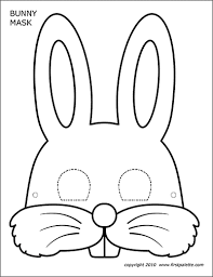 Free printable easter bunny paw print template: Bunny Masks Free Printable Templates Coloring Pages Firstpalette Com