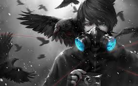 Insane anime black and white boy blood dark | cute anime. Dark Mask Anime Boy Wallpapers Wallpaper Cave