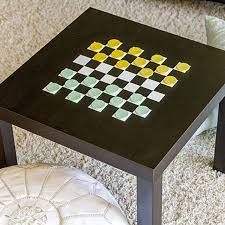 How To Paint A Checkerboard Table Ehow Com Checkerboard Table Painted Table Table Games