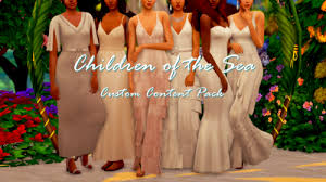 Zeussim Here It Finally Is My Beach Wedding Themed Cc Pack Sims 4 Dresses Sims Sims 4