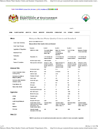Epa primary drinking water standards (source: Malaysia Marine Water Quality Criteria And Standard Department Of Environment Malaysia Water Quality Chemical Substances