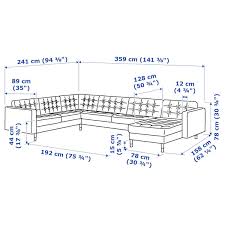 Composé d'une banquette 2/3 places et d'une méridienne qui vient former un angle droit ou gauche, le canapé d'angle offre un large espace de confort pour toute la famille. Landskrona Canape D Angle 6 Places Avec Meridienne Grann Bomstad Brun Dore Bois Ikea