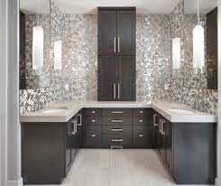 The rough brick wall and unfinished wood table of this space contrast with the smooth, geometrical look of the washbasin and mirror. Renovate Bathroom Design Styleheap Com