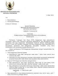 Kalender islam (hijriyah) tahun 2018 m. Surat Kementerian Ketenagakerjaan Republik Indonesia Facebook