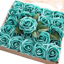 Check out our teal silk flowers selection for the very best in unique or custom, handmade pieces from our home & living shops. Ling S Moment Artificial Flowers 50pcs Real Looking Teal Green Fake Roses W Stem For Diy Wedding Bouquets Centerpieces Bridal Shower Party Home Decorations Buy Online In Bahamas At Bahamas Desertcart Com Productid 41724960