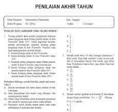 Jawaban soal matematika peminatan kelas 11 kurikulum 2013. Soal Pat Matematika Peminatan Kelas 11 Dan Jawabannya Panduandapodik Id