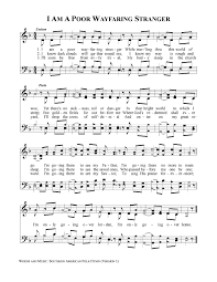I Am A Poor Wayfaring Stranger Violin Music American Folk Songs Sheet Music