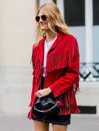 Shop The H M Winter Sale Event Chic Winter Outfits Fringe Jacket Street Style Boho Winter Outfits
