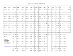 Copic Markers Color Chart Copic Marker Color Chartsharon