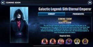 Then just fight him again like normal the emperor at the end of the jedi knight story used to be pretty tough because you were forced. Unlocking Sith Eternal Emperor Walkthrough Guide Swgoh