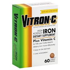 Warfarin (jantoven).high doses of vitamin c might reduce your response to this anticoagulant. Vitron C High Potency Iron Plus Vitamin C 60 Count Dietary Supplement Coated Tablets Bed Bath Beyond