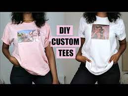 Diy Custom Print T Shirts No Transfer Paper Youtube Custom Shirts Diy Diy T Shirt Printing T Shirt Diy