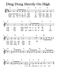 Free Lead Sheet Ding Dong Merrily On High Recorder Sheet Music Lead Sheet Clarinet Sheet Music