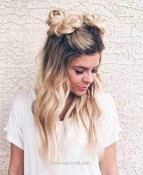 10 Trendy Half Bun Hairstyles 1 Cute Two Half Bun Style Trendy Haircuts Hair Styles Long Hair Styles Half Bun Hairstyles
