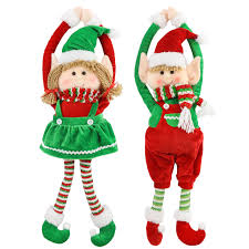 Check spelling or type a new query. Amazon Com Athoinsu 2pcs Christmas Elves Doll Plush Boy And Girl Long Arms Xmas Elf Hanging Ornaments Santa Helper Kids Decorations Gifts For Kids 24 Toys Games