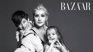 Christina Aguilera Kids In Harper S Bazaar Spread See Family Pic Hollywood Life