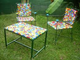 Furniture Made With Caps Recyclart Reuse Plastic Bottles Recycle Bottle Caps Diy Bottle