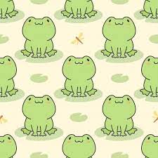 Decorate your laptops, water bottles, notebooks and windows. Cute Frog Seamless Pattern Frog Drawing Cute Frogs Frog Wallpaper