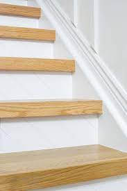 Diy Modern Stair Treads Risers Garrison Street Design Studio Treads And Risers Modern Stairs Wood Stair Treads