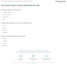 Read on for some hilarious trivia questions that will make your brain and your funny bone work overtime. The Grand Canyon Quiz Worksheet For Kids Study Com