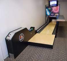 A Mini Bowling Alley In A Basement Of A Regular Home I Would Love To Have One Of These Game Room Basement Home Bowling Alley Bars For Home