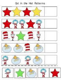Dr Suess Patterns Dr Seuss Activities Dr Seuss Preschool Activities Dr Seuss Classroom