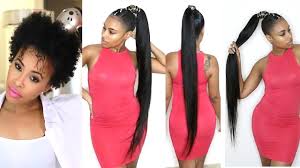 Awesome because this article has different incredible styles to choose from. How To Do A Quick Weave Long Ponytail On Short Natural Hair Youtube