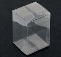 Transparent Soft PVC Foldable Box, 7x7x12 cm