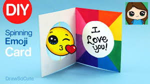 When you design your greeting cards, you have control over the look and sentiment so that your card delivers just the right message. How To Make A Spinning Emoji Card Fun Paper Diy Social Useful Stuff Handy Tips