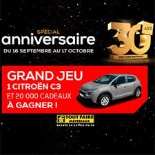 Gagnez un voyage en corse d'une valeur de 1700€. Jeu 30 Ans Tout Faire Voiture Citroen C3 Et 20 000 Lots A Gagner