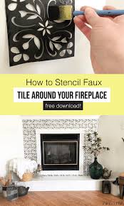 Its boho chic design looks amazing you can select your shipping preference upon checkout. How To Stencil Faux Tile Around Your Fireplace Ideas For The Home