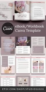 Sandy Canva Ebook And Workbook Template With Content Etsy In 2020 Ebook Template Design Ebook Design Workbook Template